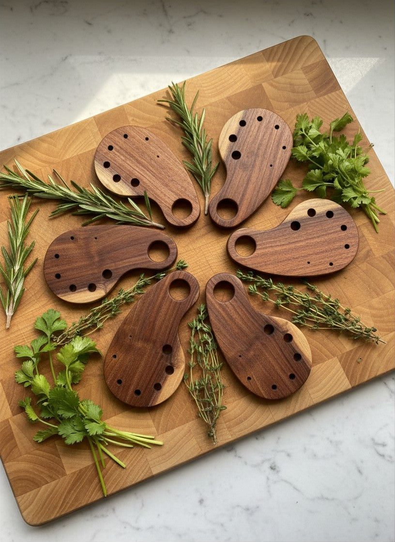Wooden Herb Puller - Black Walnut
